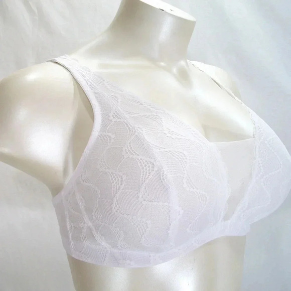 XL X-LARGE Paramour 145046 Bette Galloon Lace Bralette White NWT - Picture 3 of 9
